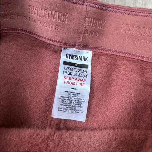 Gymshark x Whitney Simmons Fuzzy Eyelash Seamless Shorts Rose Rust Brown Size S - Picture 2 of 4